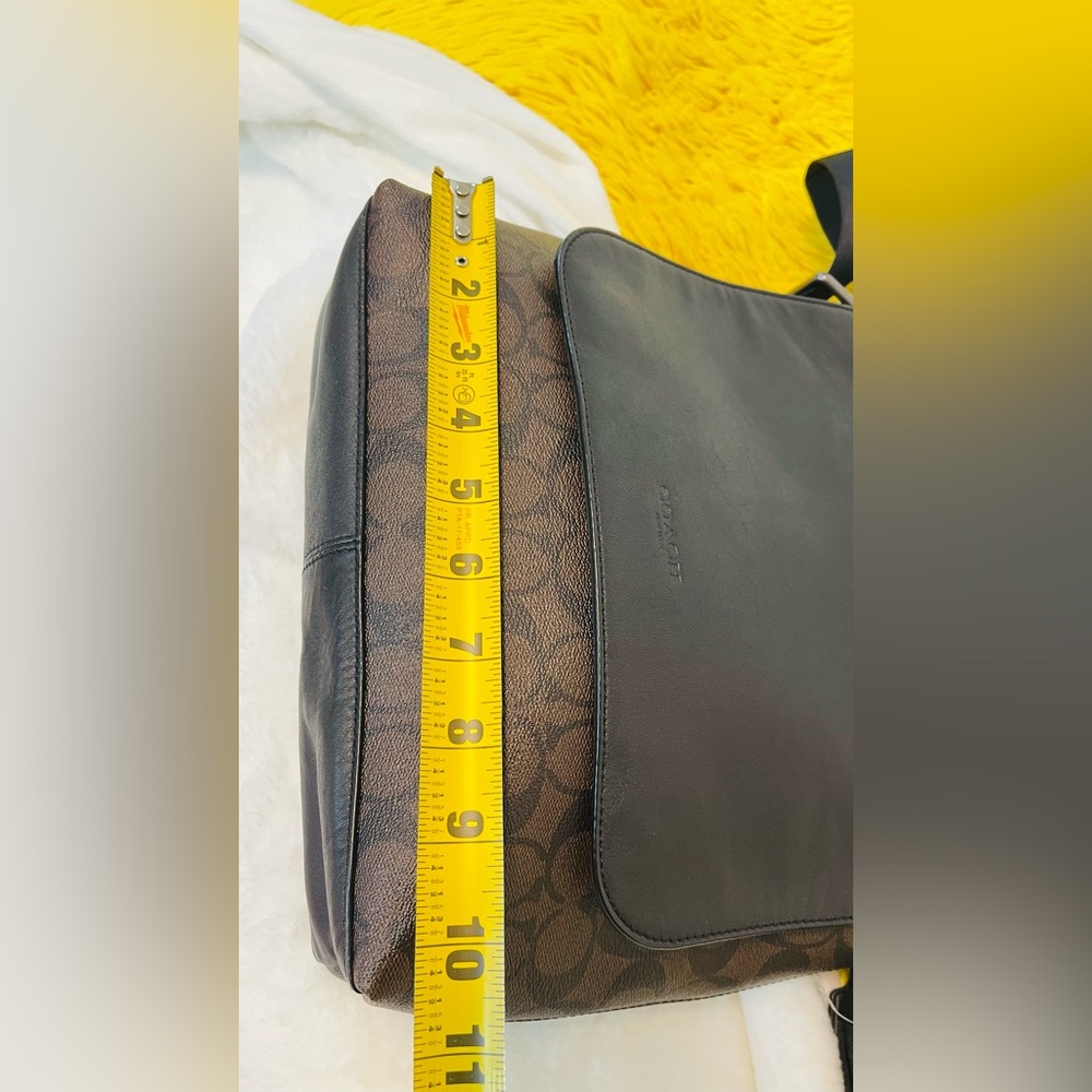 Coach Two-Tone Black and Brown Messenger Bag - Picture 14 of 14